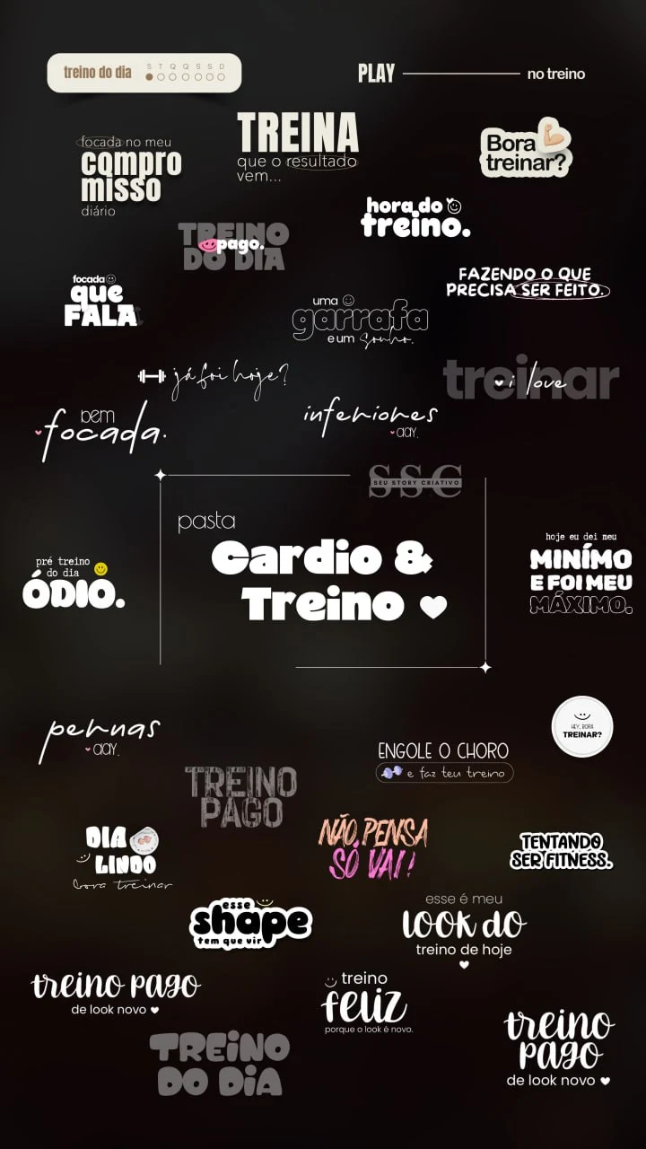 Prévias das figurinhas de academia e treino