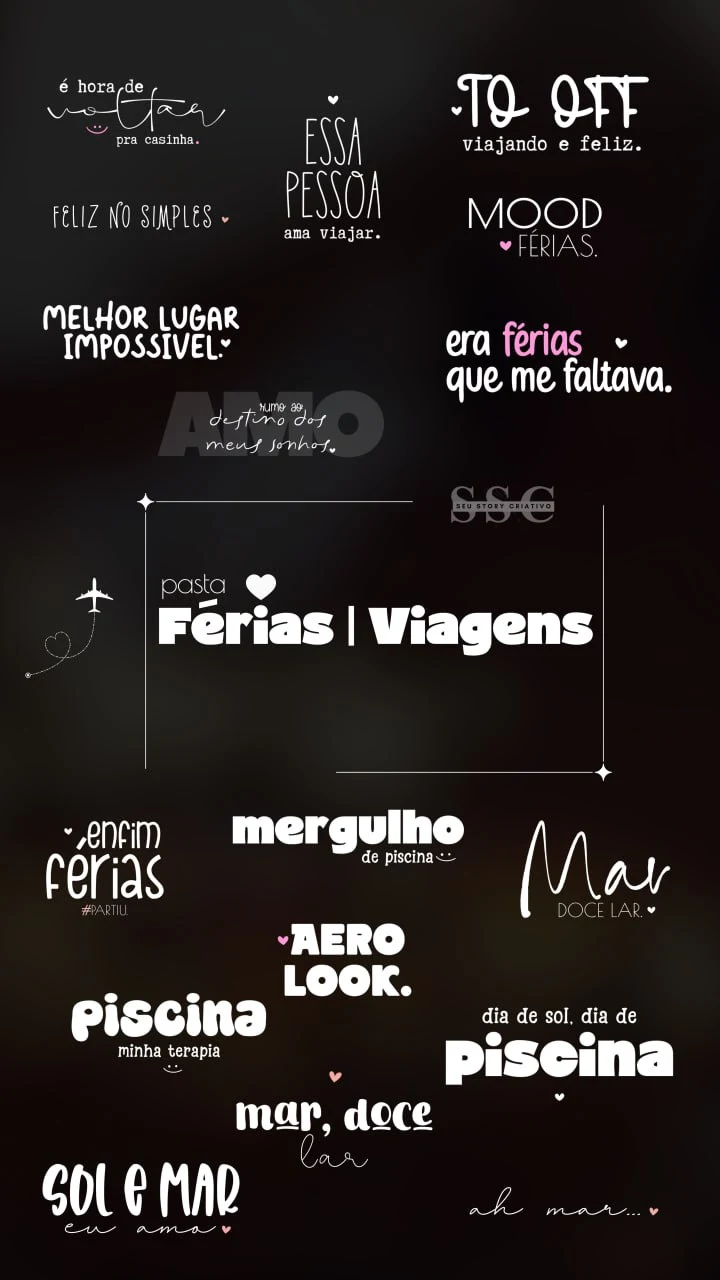 Prévias das figurinhas de férias e viagens